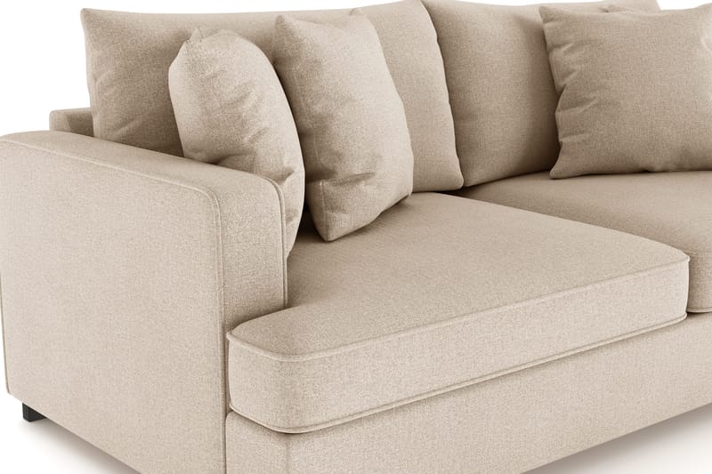 Rossita 3-istuttava Syvä Sohva Kangas - Beige - Huonekalut - Sohva - 3:n istuttava sohva