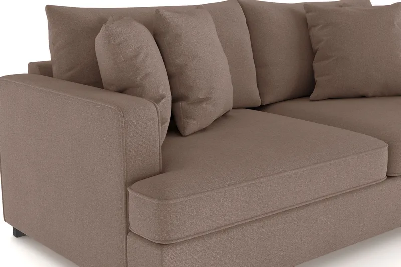 Rossita 3-istuttava Syvä Sohva Kangas - Ruskea - Huonekalut - Sohva - 3:n istuttava sohva