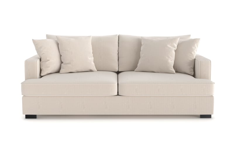 Rossita 3-istuttava Syvä Sohva Vakosametti - Beige - Huonekalut - Sohva - 3:n istuttava sohva