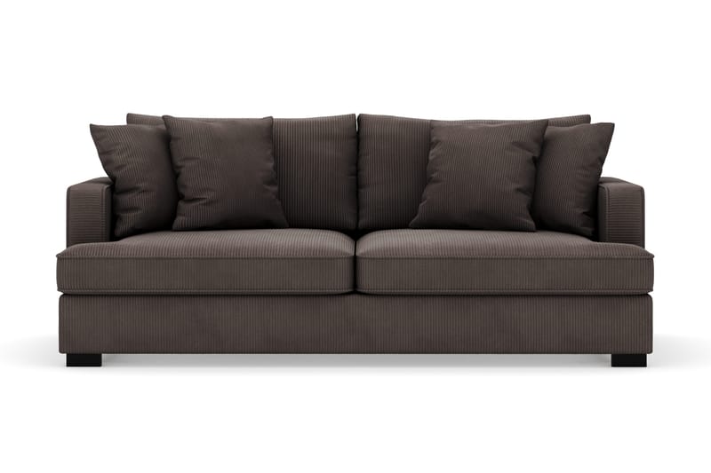 Rossita 3-istuttava Syvä Sohva Vakosametti, Tummanharmaa