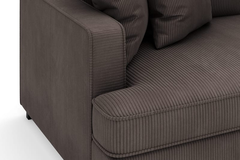 Rossita 3-istuttava Syvä Sohva Vakosametti - Tummanharmaa - Huonekalut - Sohva - 3:n istuttava sohva