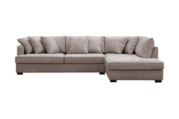 Rossita 4-istuttava Oikeakätinen L-muotoinen Syvä Leponurkkasohva Chenillestä