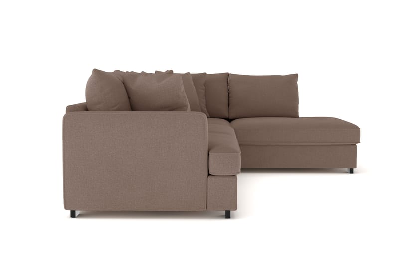 Rossita 4-istuttava Oikeakätinen L-muotoinen Syvä Leponurkkasohva Kangas - Ruskea - Huonekalut - Sohva - Divaanisohva