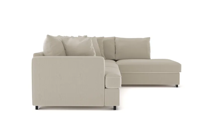 Rossita 4-istuttava Oikeakätinen L-muotoinen Syvä Leponurkkasohva Vakosametti - Greige - Huonekalut - Sohva - Divaanisohva