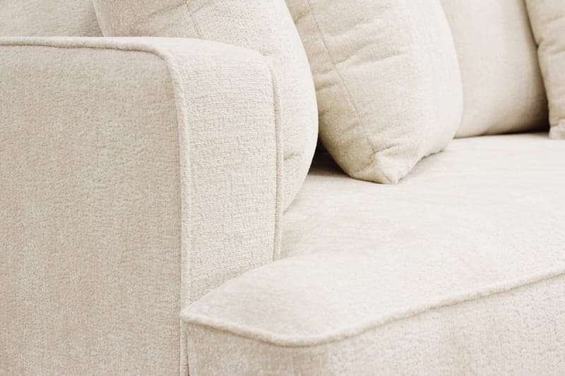 Rossita 4-istuttava Syvä Sohva Chenillestä - Beige - Huonekalut - Sohva - 4:n istuttava sohva