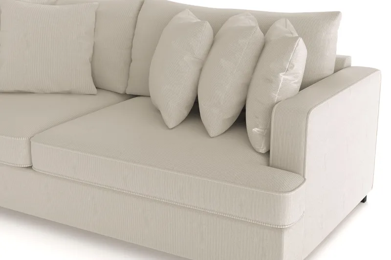 Rossita 4-istuttava Syvä Sohva Vakosametti - Greige - Huonekalut - Sohva - 4:n istuttava sohva