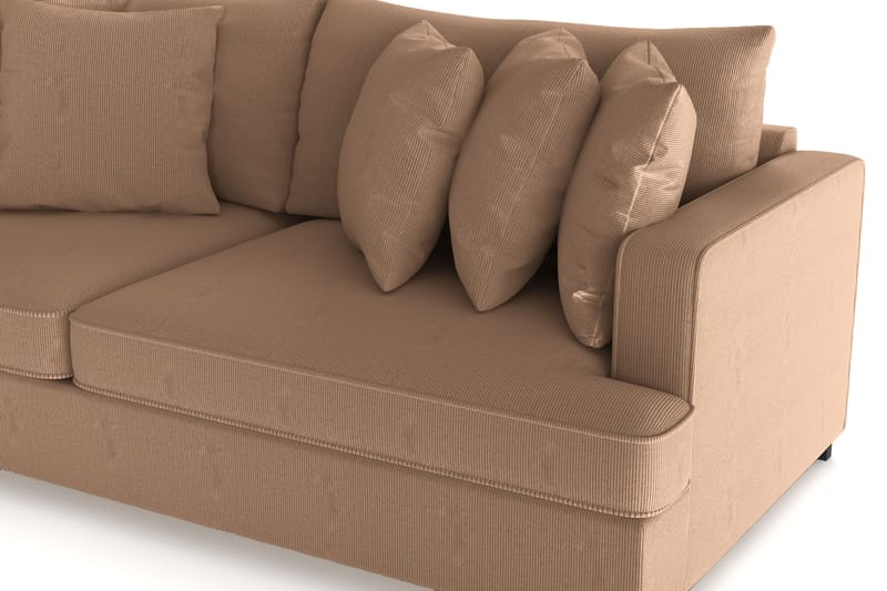 Rossita 4-istuttava Syvä Sohva Vakosametti - Ruskea - Huonekalut - Sohva - 4:n istuttava sohva