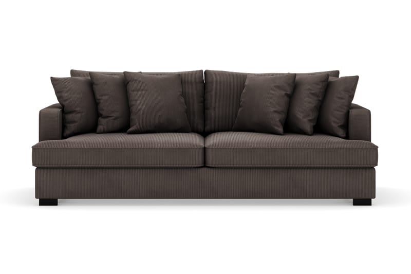 Rossita 4-istuttava Syvä Sohva Vakosametti - Tummanharmaa - Huonekalut - Sohva - 4:n istuttava sohva