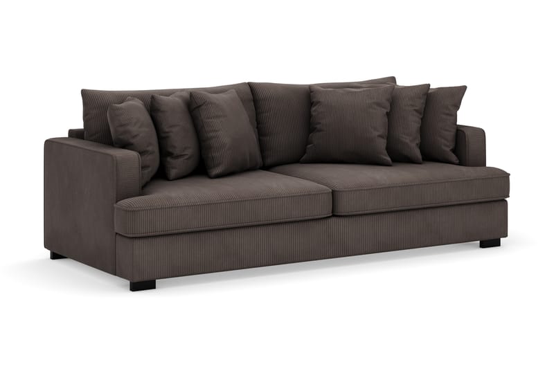 Rossita 4-istuttava Syvä Sohva Vakosametti - Tummanharmaa - Huonekalut - Sohva - 4:n istuttava sohva