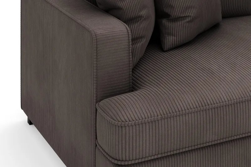 Rossita 4-istuttava Syvä Sohva Vakosametti - Tummanharmaa - Huonekalut - Sohva - 4:n istuttava sohva