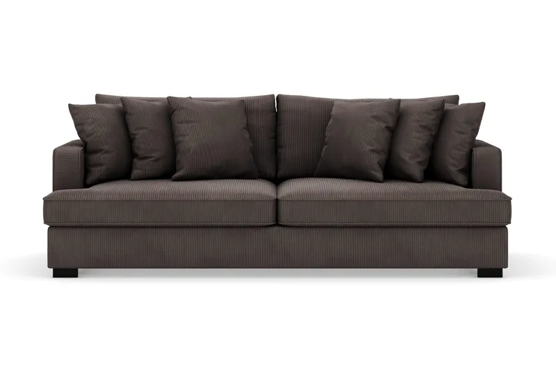 Rossita 4-istuttava Syvä Sohva Vakosametti, Tummanharmaa