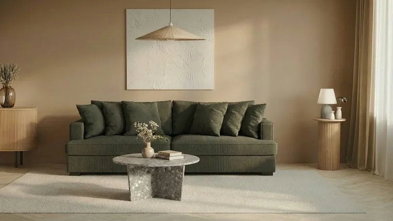 Rossita 4-istuttava Syvä Sohva Vakosametti - Tummanvihreä - Huonekalut - Sohva - 4:n istuttava sohva