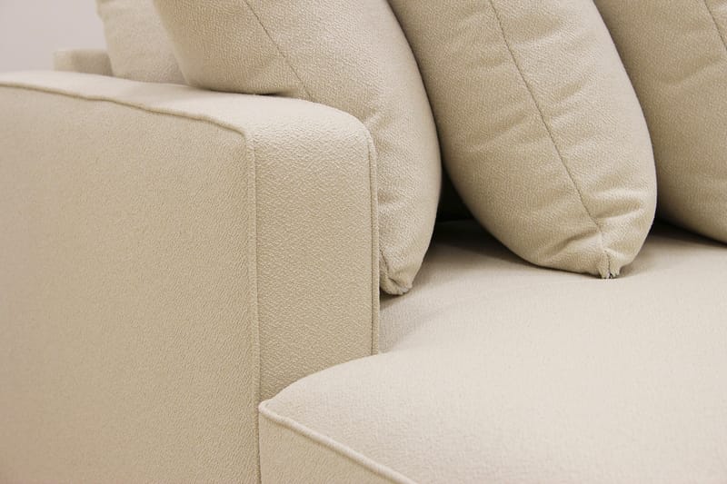 Rossita 5-istuttava Oikeakätinen U-muotoinen Syvä Sohva Divaanilla ja Leponurkkauksella Bouclé-kankaasta - Beige - Huonekalut - Sohva - Divaanisohva
