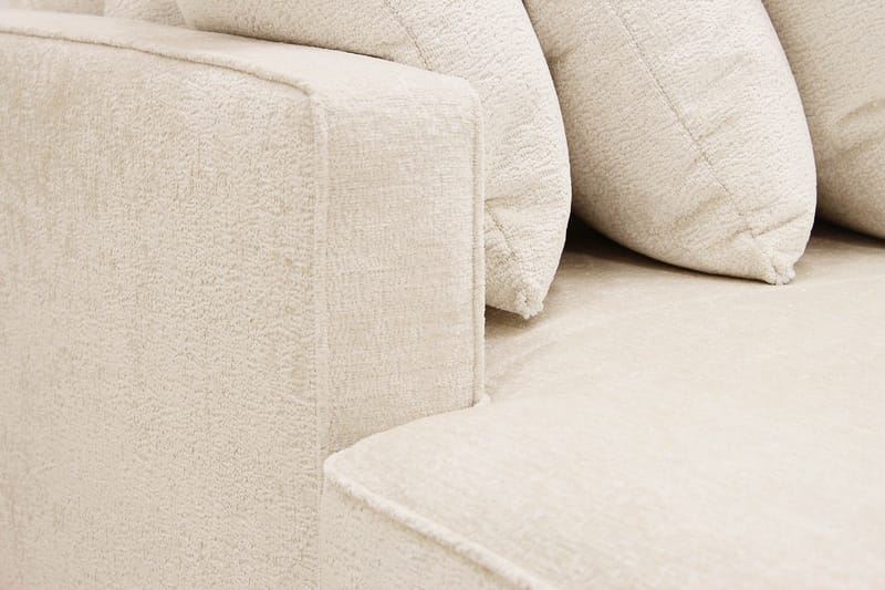 Rossita 5-istuttava Oikeakätinen U-muotoinen Syvä Sohva Divaanilla ja Leponurkkauksella Chenillestä - Beige - Huonekalut - Sohva - Divaanisohva