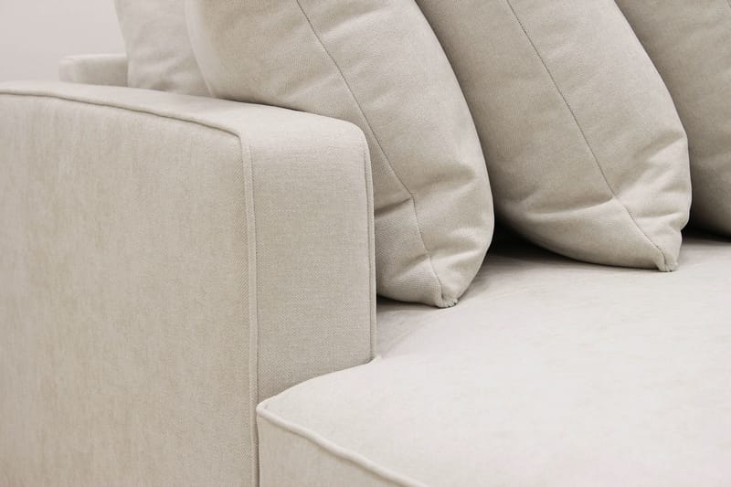 Rossita 5-istuttava Oikeakätinen U-muotoinen Syvä Sohva Divaanilla ja Leponurkkauksella Kankaasta - Beige - Huonekalut - Sohva - Divaanisohva