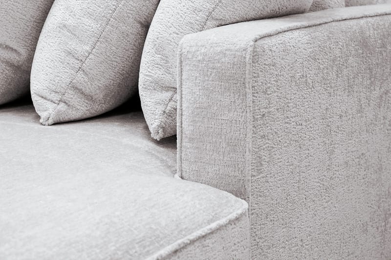 Rossita 5-istuttava Vasenkätinen U-muotoinen Syvä Sohva Divaanilla ja Leponurkkauksella Chenillestä - Harmaa / Ruskea - Huonekalut - Sohva - Divaanisohva