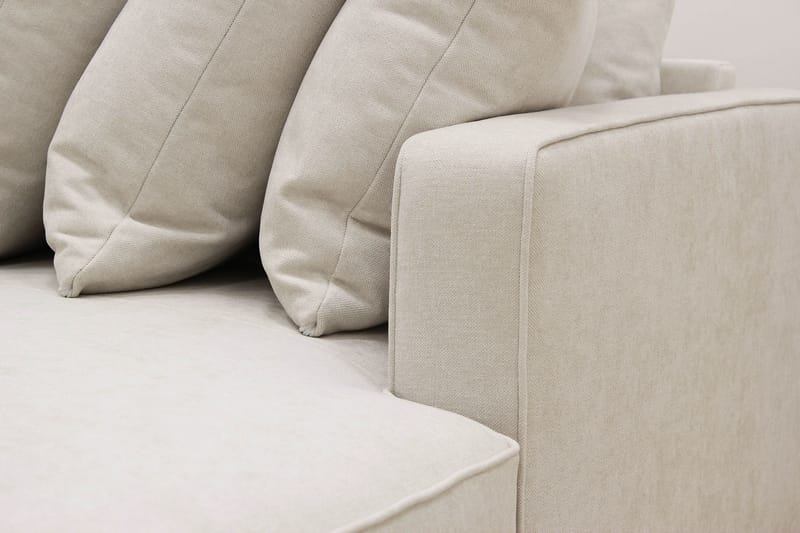 Rossita 5-istuttava Vasenkätinen U-muotoinen Syvä Sohva Divaanilla ja Leponurkkauksella Kankaasta - Beige - Huonekalut - Sohva - Divaanisohva