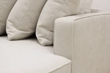 Rossita 5-istuttava Vasenkätinen U-muotoinen Syvä Sohva Divaanilla ja Leponurkkauksella Kankaasta - Beige - Huonekalut - Sohva - Divaanisohva