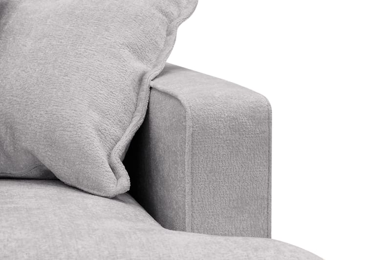 Rossita Lyx 2,5-istuttava Extra syvä Sohva Chenille-kankaalla - Harmaa - Huonekalut - Sohva - 3:n istuttava sohva