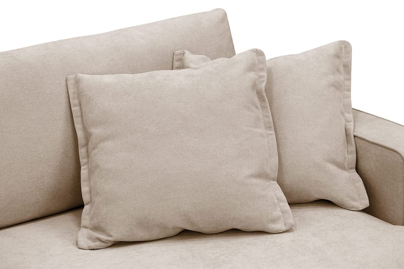 Rossita Lyx 2,5-istuttava Extra syvä Sohva Kankaalla - Vaaleanruskea - Huonekalut - Sohva - 3:n istuttava sohva