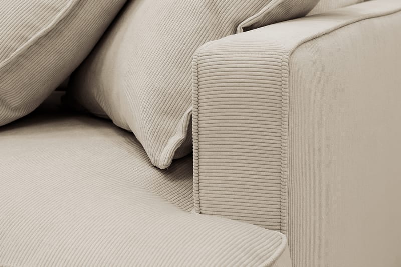 Rossita Lyx 2,5-istuttava Extra syvä Sohva Vakosametilla - Kerma - Huonekalut - Sohva - 3:n istuttava sohva