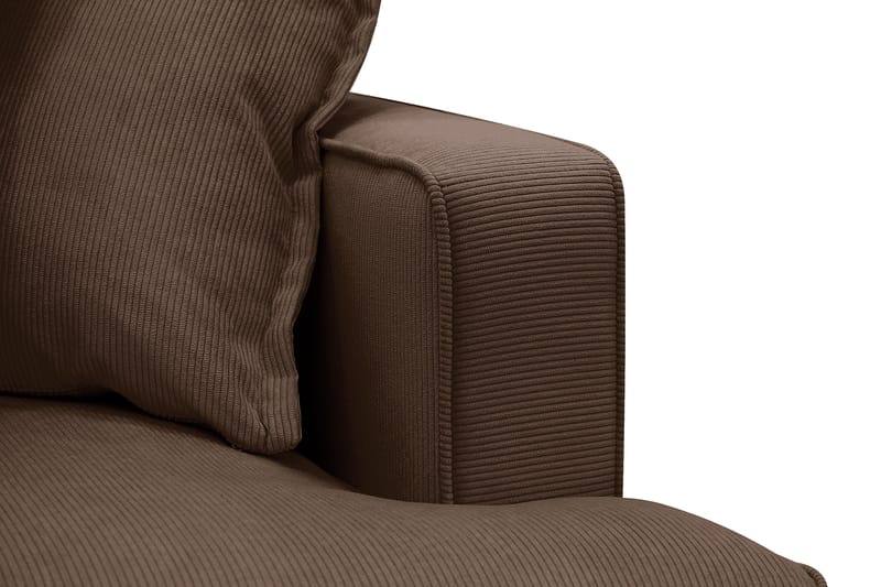 Rossita Lyx 2,5-istuttava Extra syvä Sohva Vakosametilla - Tummanruskea - Huonekalut - Sohva - 3:n istuttava sohva