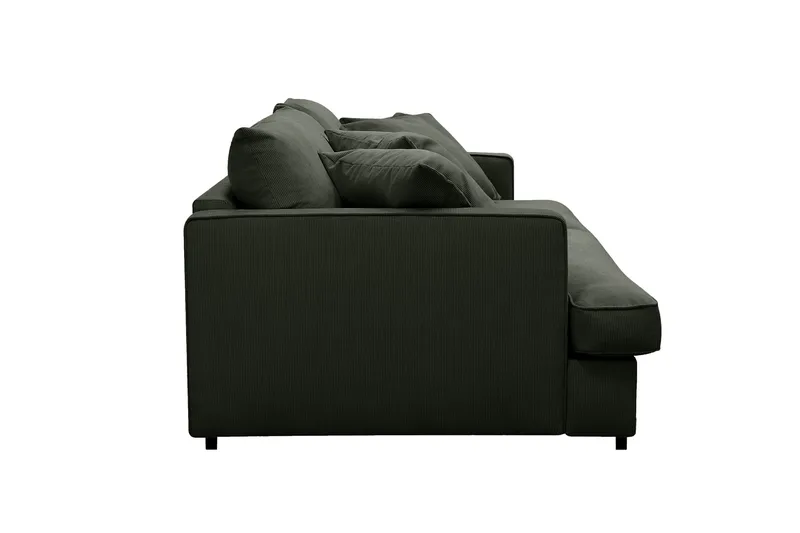 Rossita Lyx 2,5-istuttava Extra syvä Sohva Vakosametilla - Tummanvihreä - Huonekalut - Sohva - 3:n istuttava sohva