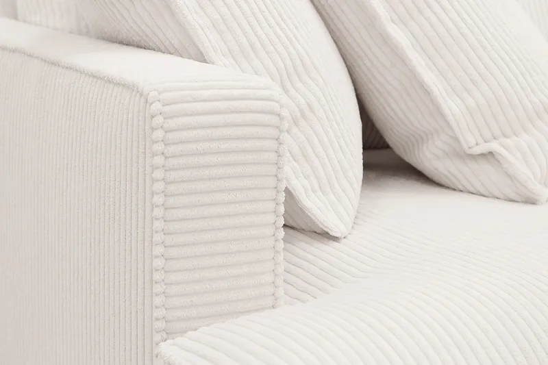 Rossita Lyx 3,5-istuttava Erittäin Syvä Sohva Vakosametti - Offwhite - Huonekalut - Sohva - 4:n istuttava sohva