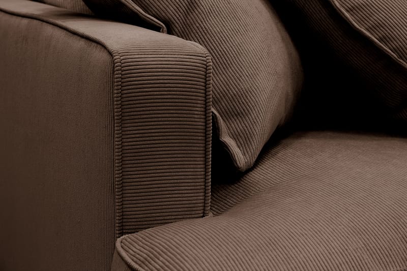 Rossita Lyx 3,5-istuttava Erittäin Syvä Sohva Vakosametti - Ruskea - Huonekalut - Sohva - 4:n istuttava sohva