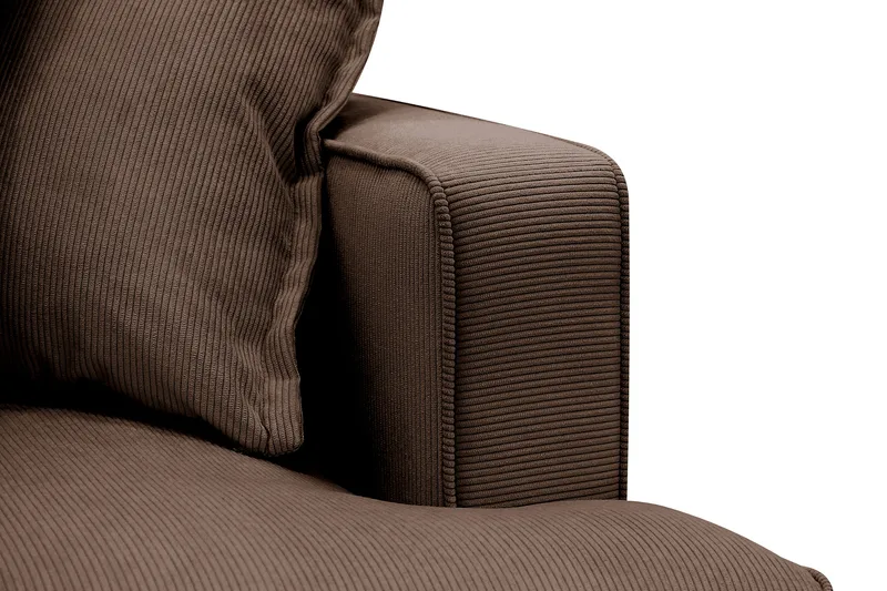 Rossita Lyx 3,5-istuttava Erittäin Syvä Sohva Vakosametti - Ruskea - Huonekalut - Sohva - 4:n istuttava sohva