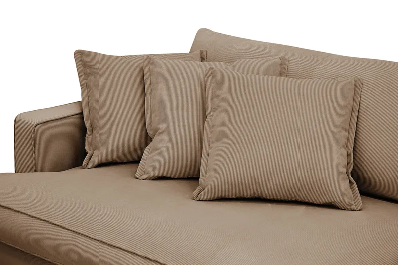 Rossita Lyx 3,5-istuttava Erittäin Syvä Sohva Vakosametti - Ruskea - Huonekalut - Sohva - 4:n istuttava sohva