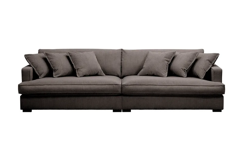 Rossita Lyx 3,5-istuttava Erittäin Syvä Sohva Vakosametti, Tummanharmaa