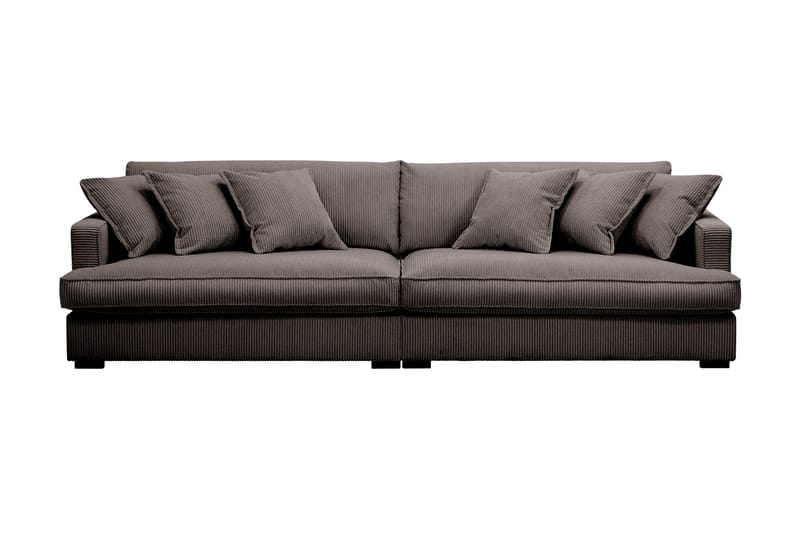 Rossita Lyx 3,5-istuttava Erittäin Syvä Sohva Vakosametti - Tummanharmaa - Huonekalut - Sohva - 4:n istuttava sohva