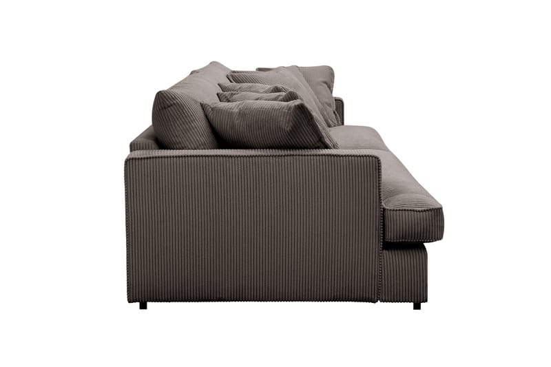 Rossita Lyx 3,5-istuttava Erittäin Syvä Sohva Vakosametti - Tummanharmaa - Huonekalut - Sohva - 4:n istuttava sohva