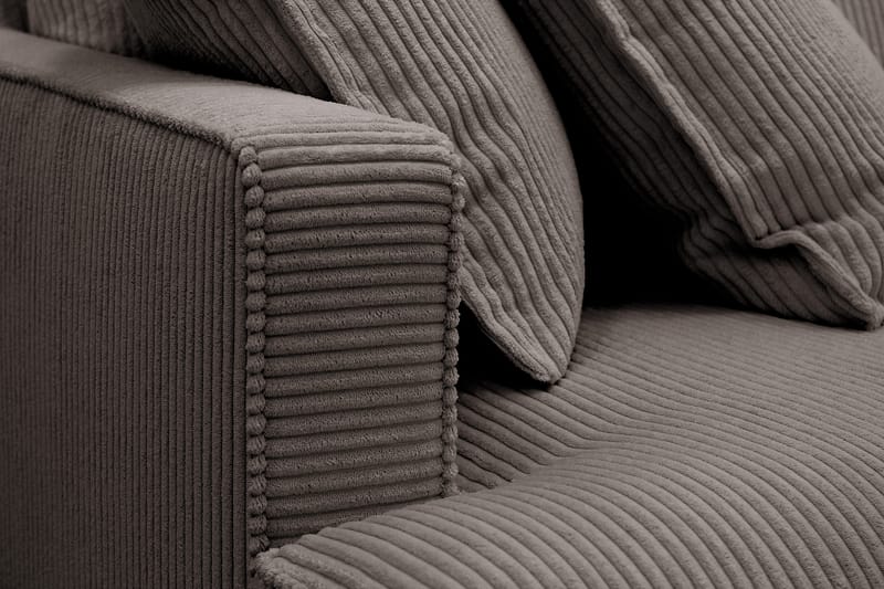 Rossita Lyx 3,5-istuttava Erittäin Syvä Sohva Vakosametti - Tummanharmaa - Huonekalut - Sohva - 4:n istuttava sohva