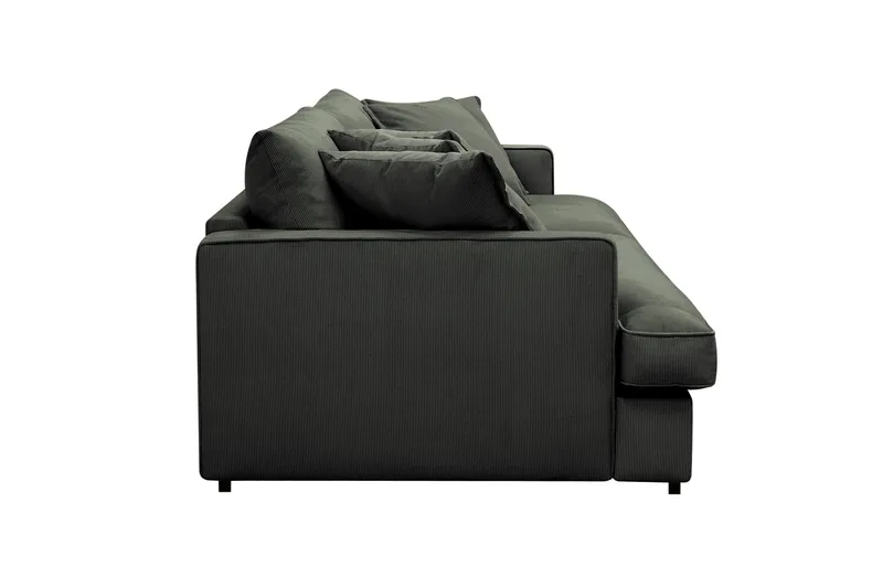 Rossita Lyx 3,5-istuttava Erittäin Syvä Sohva Vakosametti - Tummanvihreä - Huonekalut - Sohva - 4:n istuttava sohva