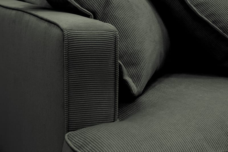 Rossita Lyx 3,5-istuttava Erittäin Syvä Sohva Vakosametti - Tummanvihreä - Huonekalut - Sohva - 4:n istuttava sohva