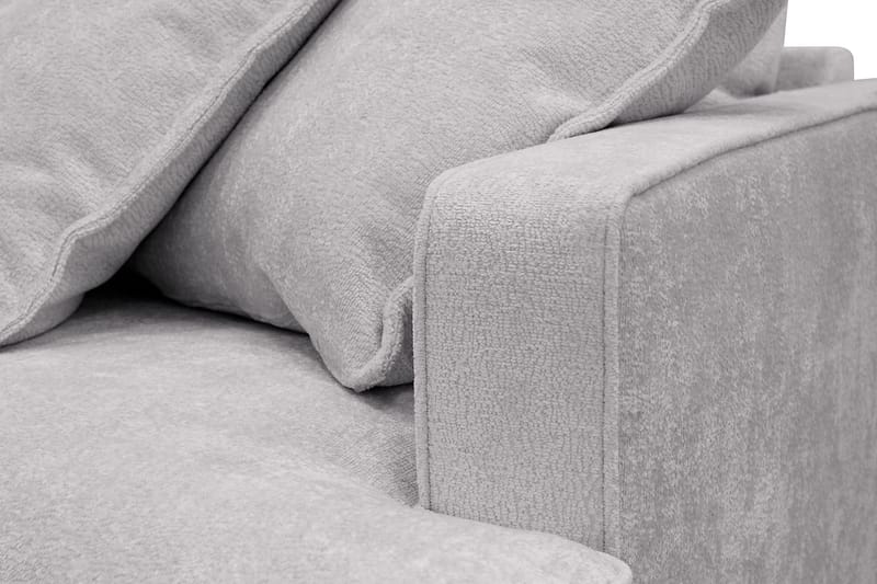 Rossita Lyx 3-istuttava Extra syvä Sohva Chenille-kankaalla - Harmaa - Huonekalut - Sohva - 3:n istuttava sohva