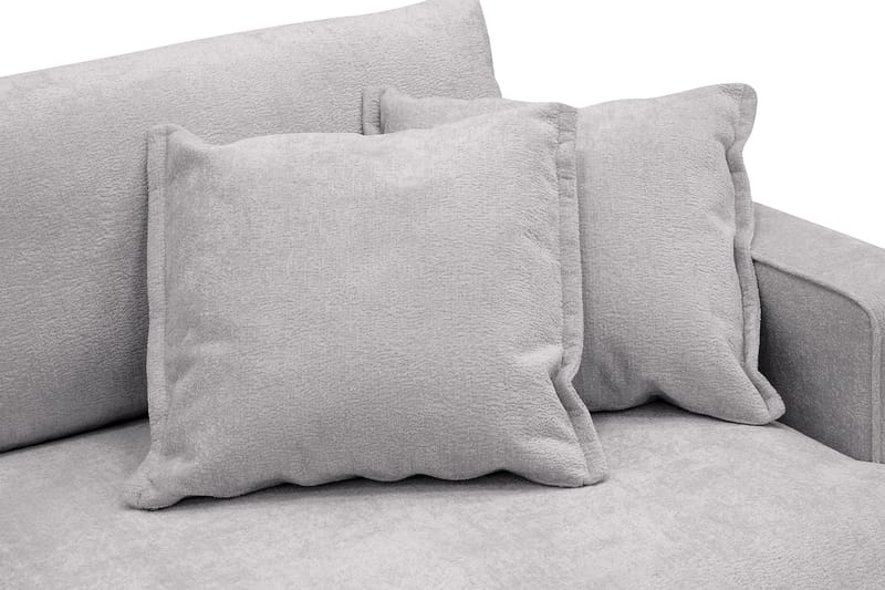 Rossita Lyx 3-istuttava Extra syvä Sohva Chenille-kankaalla - Harmaa - Huonekalut - Sohva - 3:n istuttava sohva