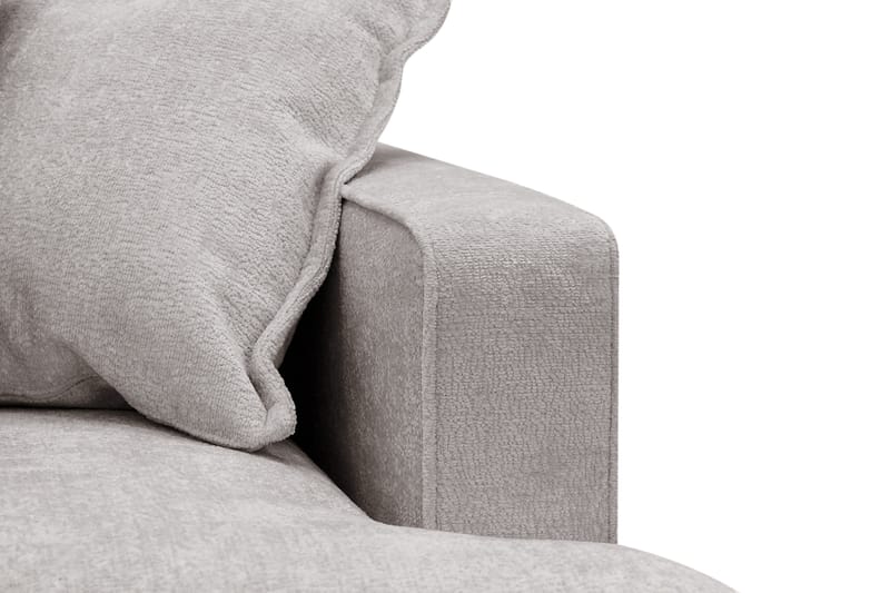 Rossita Lyx 3-istuttava Extra syvä Sohva Chenille-kankaalla - Harmaa/Ruskea - Huonekalut - Sohva - 3:n istuttava sohva