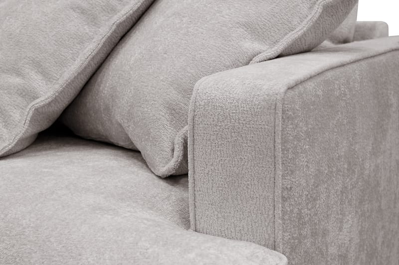 Rossita Lyx 3-istuttava Extra syvä Sohva Chenille-kankaalla - Harmaa/Ruskea - Huonekalut - Sohva - 3:n istuttava sohva