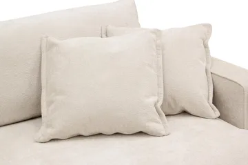 Rossita Lyx 3-istuttava Extra syvä Sohva Chenille-kankaalla - Trenza 06, Beige Chenille - Huonekalut - Sohva - 3:n istuttava sohva