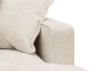 Rossita Lyx 3-istuttava Extra syvä Sohva Chenille-kankaalla - Trenza 06, Beige Chenille - Huonekalut - Sohva - 3:n istuttava sohva