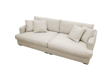 Rossita Lyx 3-istuttava Extra syvä Sohva Kankaalla - Beige - Huonekalut - Sohva - 3:n istuttava sohva