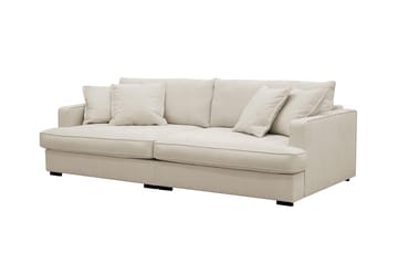 Rossita Lyx 3-istuttava Extra syvä Sohva Kankaalla - Beige - Huonekalut - Sohva - 3:n istuttava sohva