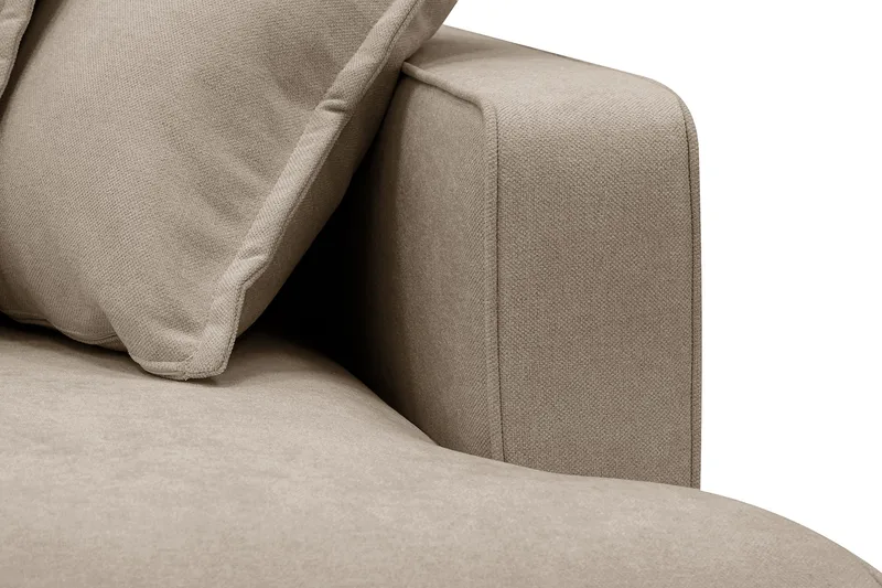 Rossita Lyx 3-istuttava Extra syvä Sohva Kankaalla - Ruskea - Huonekalut - Sohva - 3:n istuttava sohva