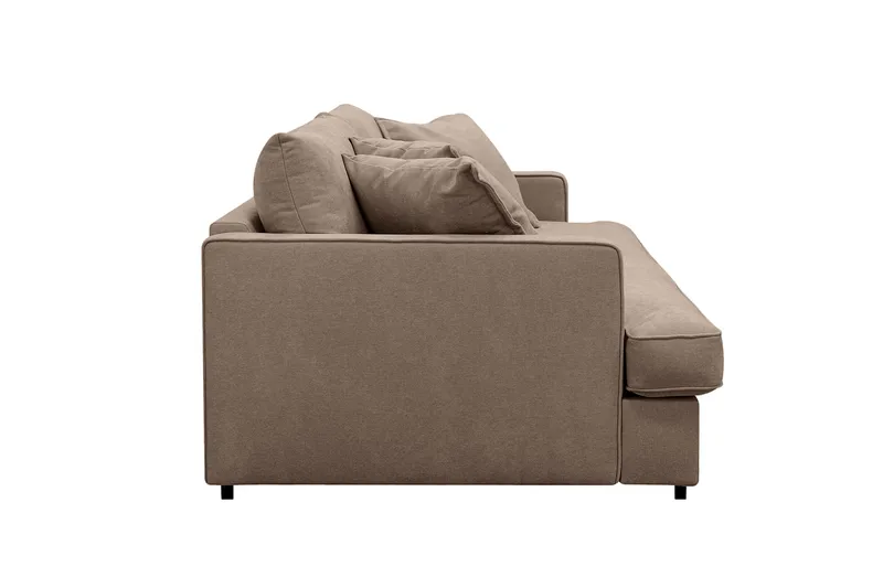 Rossita Lyx 3-istuttava Extra syvä Sohva Kankaalla - Tummanruskea - Huonekalut - Sohva - 3:n istuttava sohva