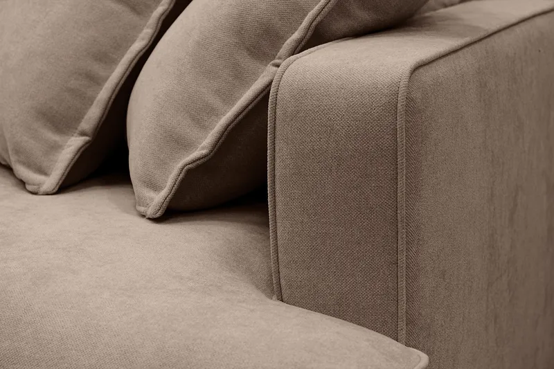 Rossita Lyx 3-istuttava Extra syvä Sohva Kankaalla - Tummanruskea - Huonekalut - Sohva - 3:n istuttava sohva