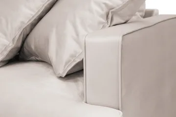 Rossita Lyx 3-istuttava Extra syvä Sohva Sametilla - Beige - Huonekalut - Sohva - 3:n istuttava sohva