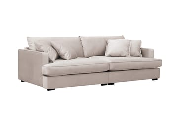 Rossita Lyx 3-istuttava Extra syvä Sohva Sametilla - Beige - Huonekalut - Sohva - 3:n istuttava sohva